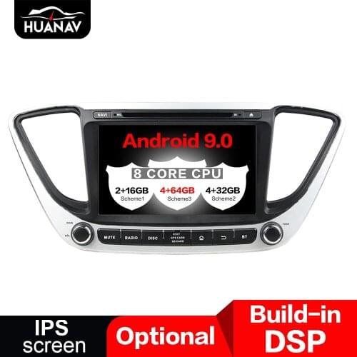 DSP Android 9 Car DVD player GPS navigation for Hyundai Verna 2016 2017 Radio player head unit Auto stereo