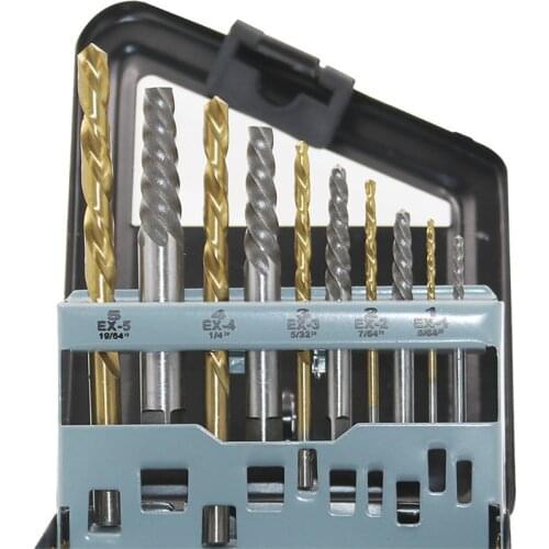 10pcs/lot Screw Extractors Damaged Broken Screws Removal Tool Used in Removing the Damaged Bolts Drill Bits