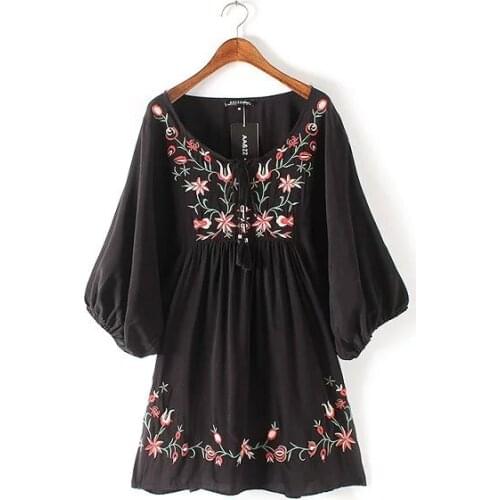 Japanese Kimono Boho Vintage Bohemian Ethnic Retro Rockabilly Embroidered Cotton Linen Tunic Tunique Femme Blouse Womens Tops