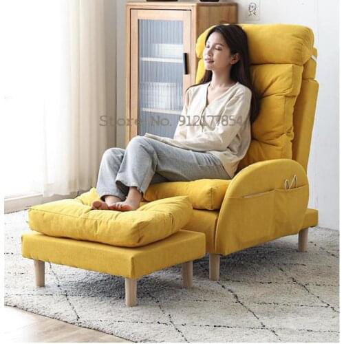 Lazy sofa balcony net red light luxury tatami single small sofa chair reclining leisure reclining folding back chair