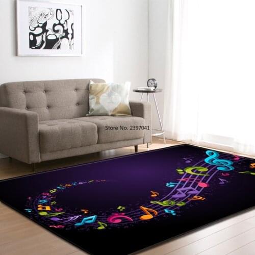 Guitar Modern 3D Printed Carpet Soft Flannel Kids play Area Rugs Child Room Game Carpets For Living Room Bedroom Home Decorative