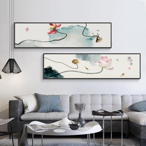 Plum Blossom Orchid Bamboo Chrysanthemum Wall Picture Modern Chinese Ink Painting Style Canvas Print Painting Wall Art Poster