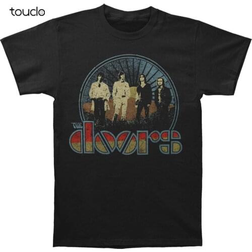 New Hot Summer Fashion Doors MenS Vintage Field T-Shirt Black T-Shirt Short Mens