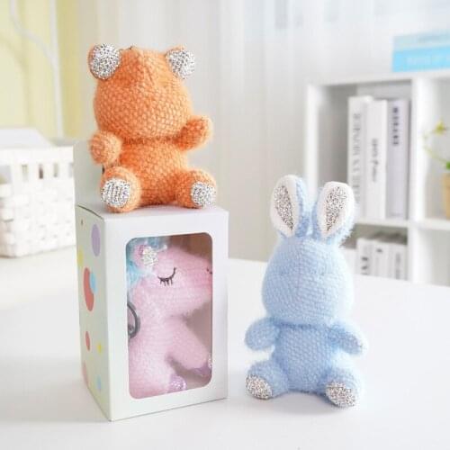 New 413/12cm plush unicorn w/hat doll mobile phone accessory bag keychain car key soft toys small gifts boyfriends girlfriends