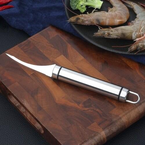 Shrimp Opener Stainless Steel To Line Clean Up Shrimp Line Knife Open Knife Peeler Shrimp For Kitchenware Accessories