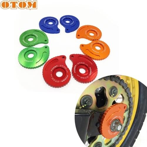 OTOM Motorcycle Chain Adjuster Axle Block Bicycle Aluminum Rear Wheel Hub Axle Flange Seat Fixed Bolt Nut For YAMAHA Magician