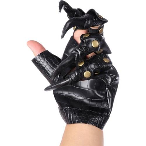 Long Nail Dragon Claws Gloves Black Fingernails Hand Sleeve Paw Halloween Costume Props Comic Cosplay Exhibition