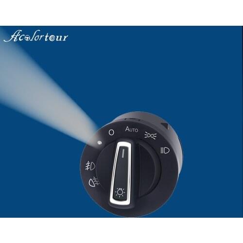 Car headlight switch for Volkswagen Golf Jetta MK5 MK6 automatic headlamp module for Passat B6 B7 CC foglamp control button
