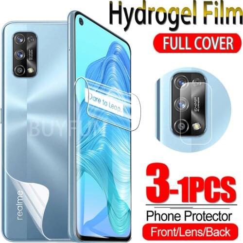 Transparent Safety Hydrogel Film For Oppo Realme 7 x7 8 Pro Screen Protector OPO Realme7 7Pro Back/Front Soft Film/Camera Glass