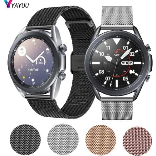 YAYUU 20mm 22mm Replacement Band For Samsung Galaxy Watch 42mm/Active/Gear Sport Stainless Steel Strap For Garmin Vivoactive 3/4