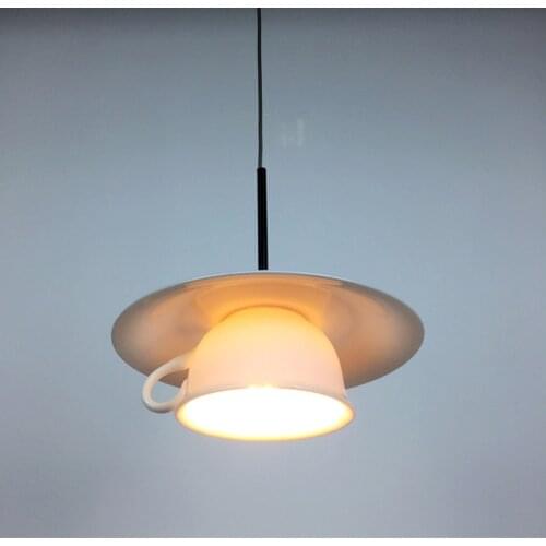 Modern Teapot/Tea Cup Pendant Lights Lamp Living Room White Ceramics Hanging Lamp Home Indoor Kitchen LED Lighting Luminaire