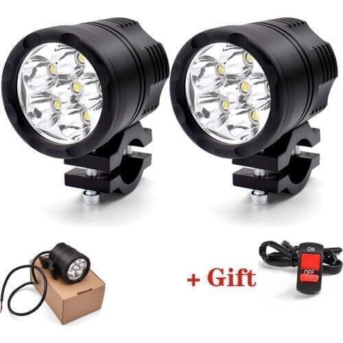 For Yamaha YZ450FX WR450F WR250R WR250X WR450 60W Motorcycle LED Light 9-48V Auxiliary Headlight Driving DRL Fog Lamp 4000LM