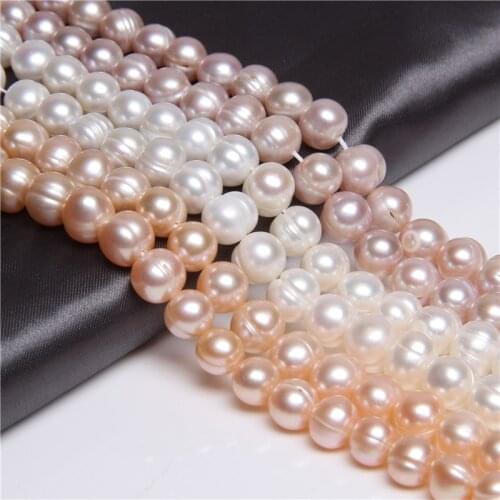 High Quality Natural Freshwater Pearl Beads Colorful Oval Shape Pearl Bead For Jewelry Making DIY Bracelet Necklace Earrings