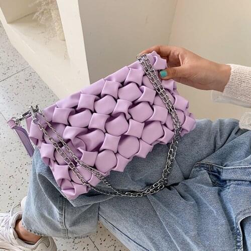 Women Purses and Handbags Luxury Clutches Shoulder Bags For Women 2020 Designer Bag Leather Crossbody Bag Metal Chain S2237