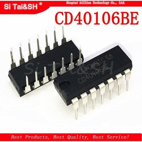 10PCS CD40106BE DIP14 CD40106 DIP 40106BE DIP-14 new and original IC Six Schmitt trigger
