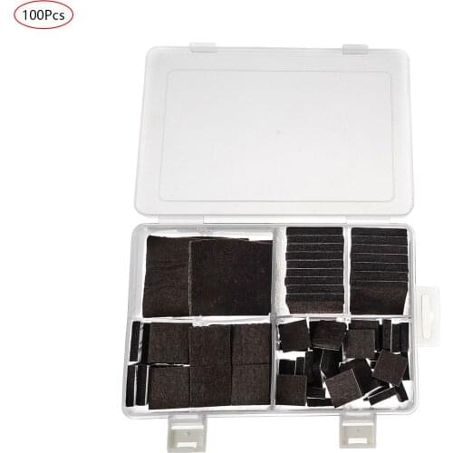 100Pcs Table Chair Legs Protectors Self Adhesive Felt Feet Pads Anti Slip Floor Scratches Mute Protector Foot Mats Furniture Pad