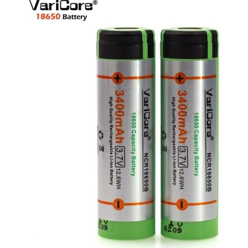 2 pcs. 100% New Original VariCore 18650 3.7 V 3400 mAh Lithium Battery NCR18650B of industrial equipment used