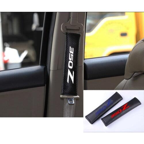 2pcs PU Fashion Car Seat Belt Cover Car Seat belt shoulder Pads for Nissan 350z