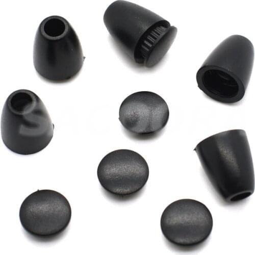 200pcs/pack 1/8"(3mm)Plastic Bell Stopper With Lid Cap Cord Ends For Garment Accessories