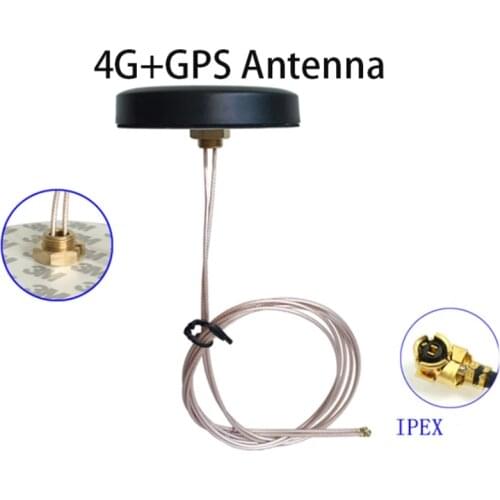 4G+GPS GPRS GSM 2-in-1 combination antenna 28DB high gain navigation positioning waterproof IPX U.FL IPEX connector