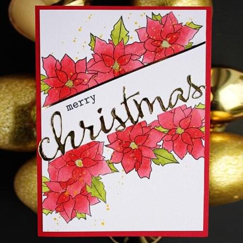 6pcs/Set Facncy Words Merry Christmas Metal Cutting Dies Stencil for DIY Scrapbooking Photo Album Embossing Paper Cards Crafts