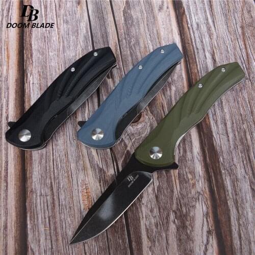 7.9" FH11 60-61HRC Knives D2 Blade G10 Handle Folding Knife Outdoor Camping Survival Tool Tactical Utility Hunting Knives