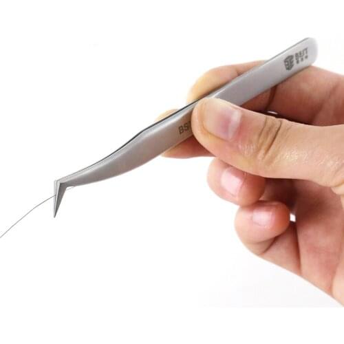 BEST-6A NEW Design Factory Direct Sales Face Hair Removal Eye Brow Trimmer Clip Cosmetic Makeup Stamp Eyelash Beauty Tweezers