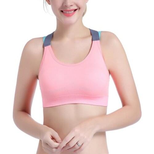 Women Active Bra Sexy Sports Bra Cross Strap Push Up Running Bras Fitness Yoga Gym Breathable Tops