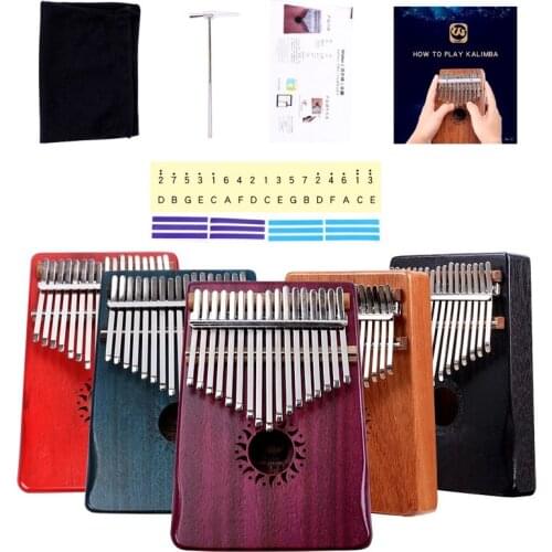 Wooden KALIMBA 10keys thumb piano children enlightenment music instrument Kalimba 17keys African ethnic instrument 17 buttons
