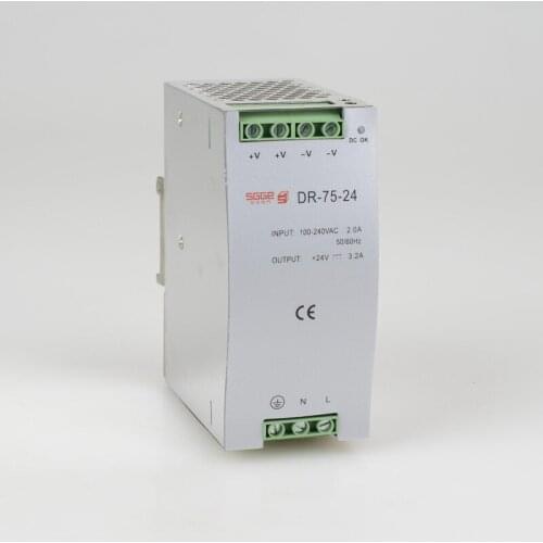 DR-75-24 75W 24V 3.2A Din rail Single Output Switching power supply ac dc converter SMPS