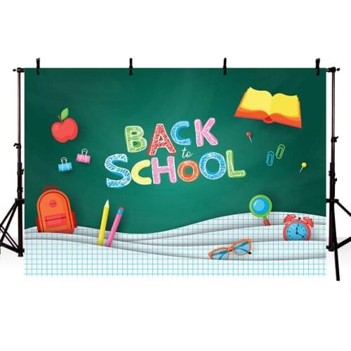 MEHOFOTO Photography Backdrop Back To School Chalkboard Children Kid Party Backdrops Photo Shoot Studio Photobooth Background
