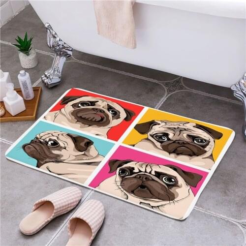 Funny Dog Entrance Door Floor Mat Door Mat Rectangle Non-Slip Foot Pad Home Welcome Carpet For Hallway Bath Kitchen Doormat
