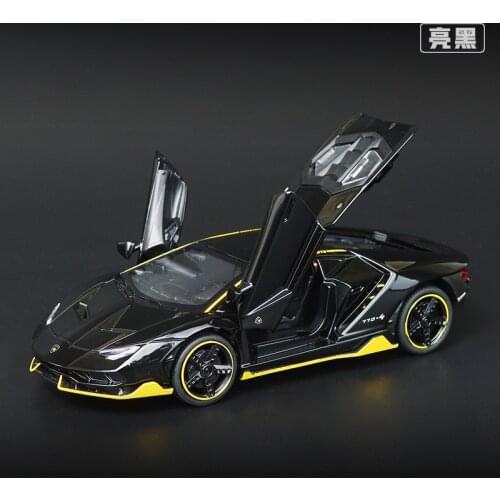 1:32 Simulation Rambo LP770-4 alloy sports car model with Pull Back and cool light acousto-optic car model kids toy for Children