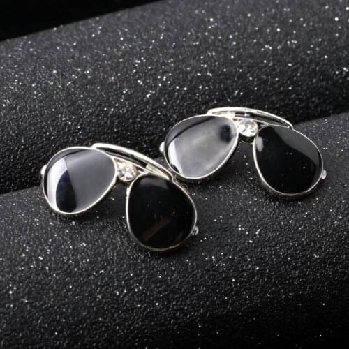 2018 Fashion Jewelry New Unique Crystal Glasses Brooch Lapel Pin Men Suit Brooch Broches Vintage Safety Pin Brooches For Women