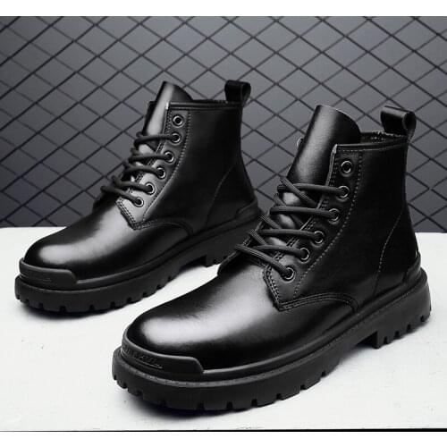 New Mens Casual Shoes Microfiber Leather Rubber Wear-Resistant Non-Slip Plus Velvet Warm Womens Boots Four Seasons Boots