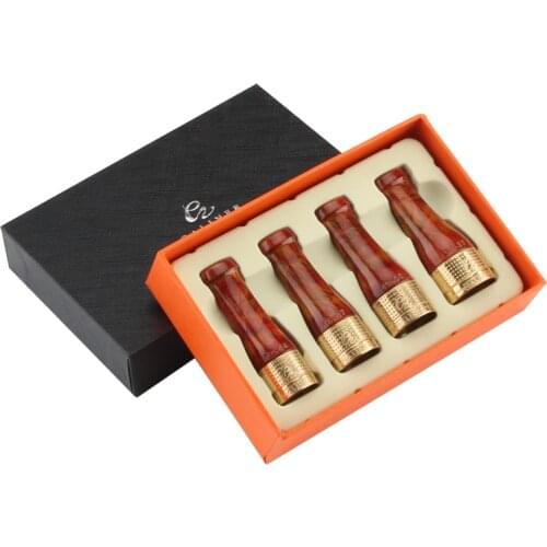 Galiner Cigar Ashtray Holder Pure Copper Resin Cigar Ashtray Case Nozzle 4 Sizes Ring Cigar Holder Gadgets Smoke Tip