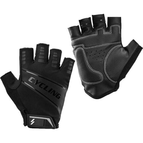 1 Pair Unisex Bicycle Riding Glove Breathable Half Finger Gloves for Cycling Hiking Outdoor Sports M, L, XL, XXL Black summer