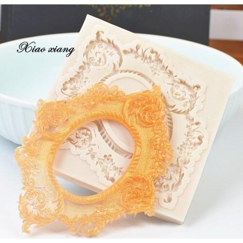 Frame Silicone Molds Fondant Moulds Cake Decorating Tools Lace Photo Frame Chocolate Molds,Kitchen Baking Accessories M1400