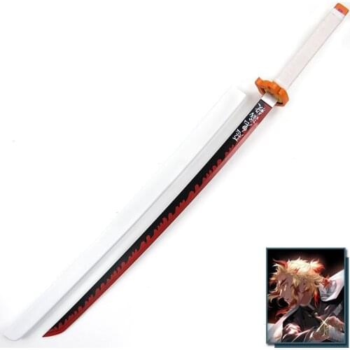 Tanjirou Kamado Fire Spirit Shen Le Cosplay Prop Anime Demon Slayer: Kimetsu No Yaiba Cosplay Props Wooden Sword Weapons Prop
