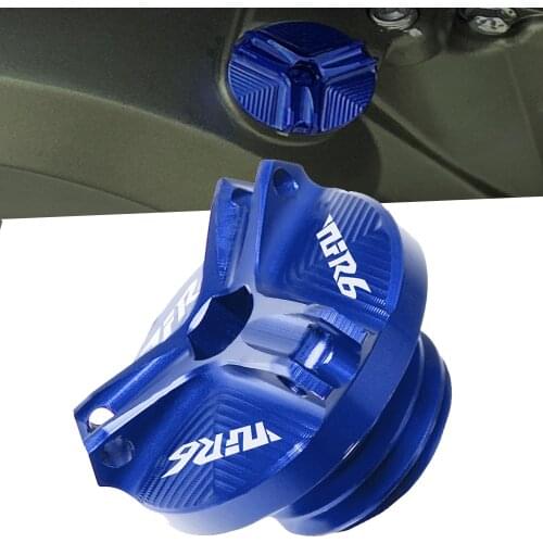 With YZFR6 Logo Motorcycle CNC Engine Oil Filler Cup Plug Cover Cap Screw For Yamaha YZFR6 YZF-R6 1999-2016 2015 2014 2013 2012
