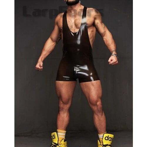 Sexy man latex catsuit crotch zipper unique latex rubber guimmi bodysuits sleeveless plus size