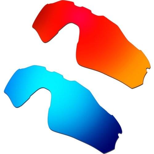 2 Pairs For Radar EV Path Polarized Replacement Lenses Red & Blue 100% UVA & UVB Protection