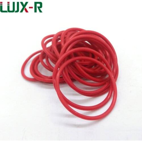 LUJX-R 4mm Red O Ring Seal VMQ O-Ring Washer OD 41/43/45/48/49/52/55mm O Shaped Ring Seal Silicone Gasket Nox-toxic Sealing