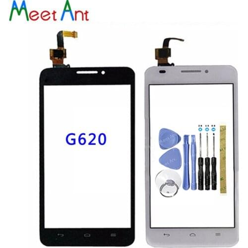 High Quality 5.0" For Huawei Ascend G620 and G620S Touch Screen Digitizer Sensor Outer Glass Lens Panel Black White