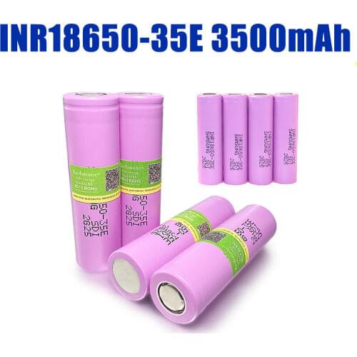 New Original 18650 Battery 35E 3.7V 3500mAh discharge 18650 Li-ion battery 3.7v INR18650-35E rechargable Battery for flashlight
