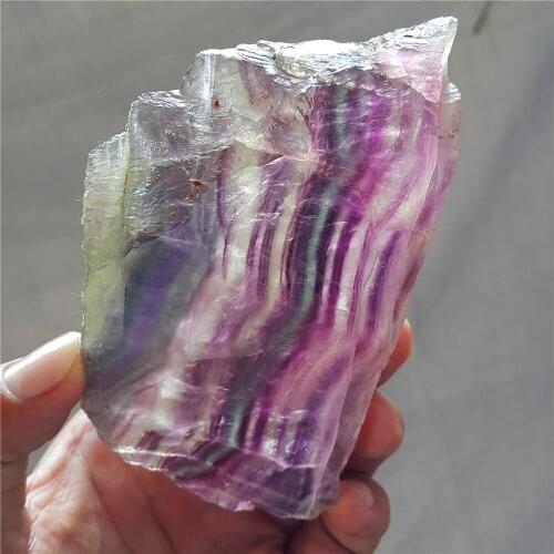 300 g Natural multicolor fluorite crystal original stone specimens slice Cup Mat healing for Table decor