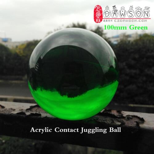 100mm Acrylic Juggling Balls ( Color: Green ) Contact Magic Toys Dia. 10cm Stage Performance PMMA Plastic