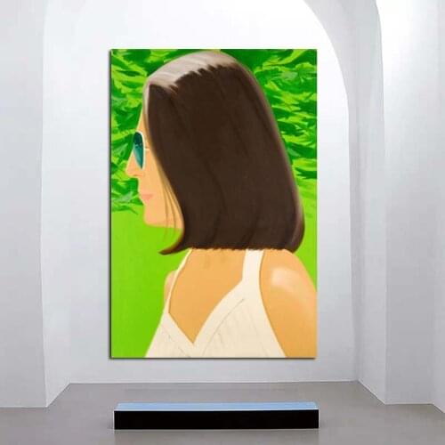 Alex Katz Womans Profile Canvas Painting Print Living Room Home Decoration Modern Wall Art Oil Painting Posters Pictures Frame