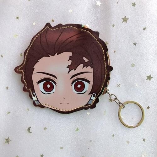 Anime Demon Slayer: Demon Slayer: Tanjirou Nezuko Zenitsu Cartoon Coin Purse Coin Case Key Pendant Small Purse Teen Handbag
