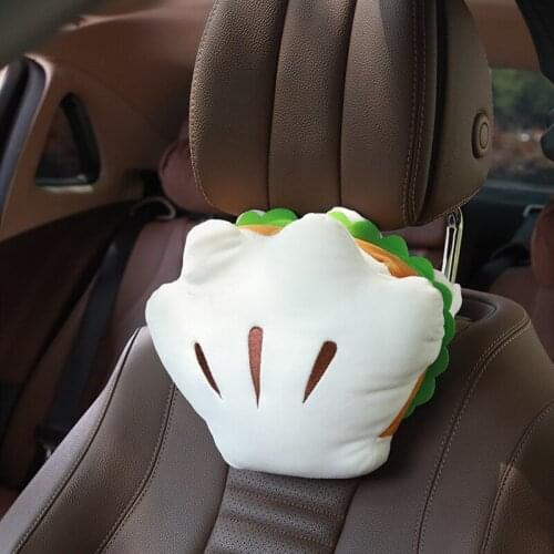 JINSERTA Car Pillow Protection Your Neck/Car Headrest Cute Hamburgers Shape Design Pillow/Auto Supplies Safety Neck Pillow 2021